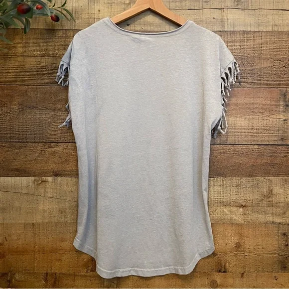 Texas Rodeo Horse Graphic Elevated Tee, Fringe Edges - Picture 6 of 9